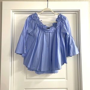 Off shoulder blue top